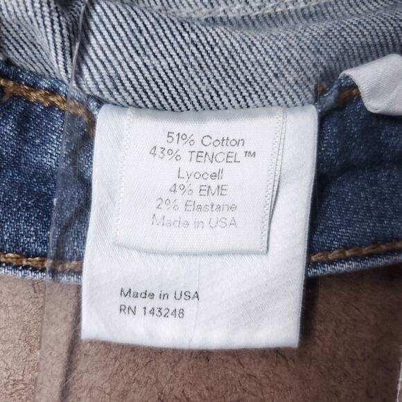 Reformation Suzie Jeans Wmns 27 Blue Med Wash Skinny Mid Rise Preppy Y2k Modern - Picture 13 of 13